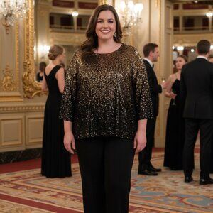 NWT Chico's Sequined Top Size Chico's 4 = 2X